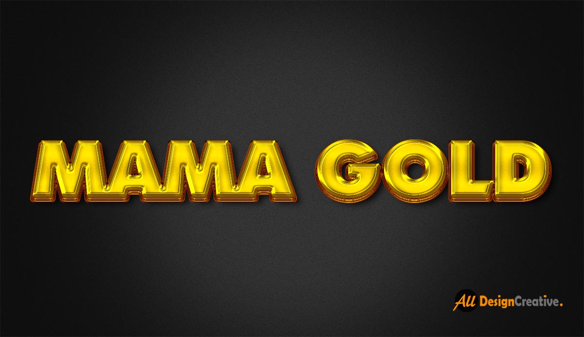 Mama Gold Effect PSD Photoshop File
