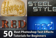 50 Best Photoshop Text Effects Tutorials for Beginners