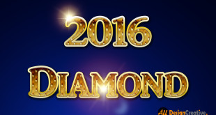 2016 Diamonds Text Effect PSD File