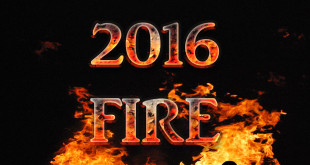 2016 Fire Text PSD Free Download