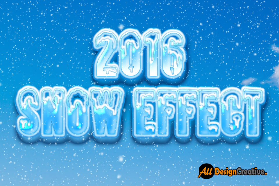 Best Snow Text Effect PSD