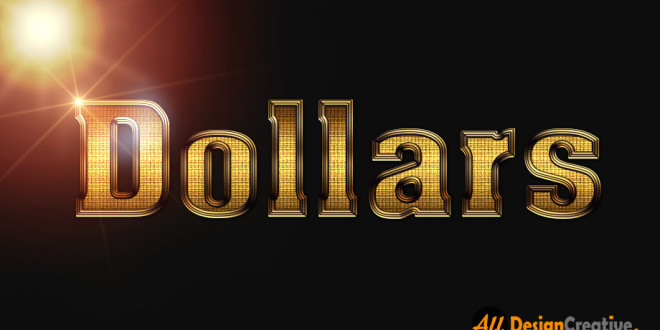 Gold Shiny Text Effect PSD | All Design Creative