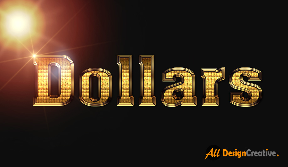 Gold Shiny Text Effect PSD