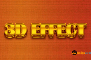 Realistic 3D Gold Text Effect Photoshop PSD