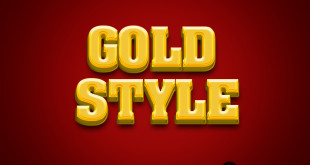 Realistic Gold Style 3D Text Effect