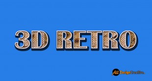 PSD 3D Retro Text Effect