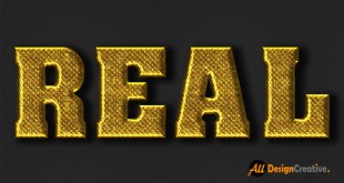 Real Gold Text Effect PSD File