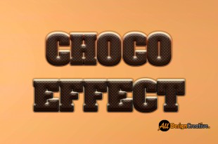 Chocolate Text Effect PSD Photoshop file