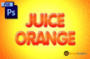 Juice Text Effect Photoshop PSD