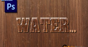 Water Text PSD File