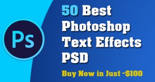 50 Best Photoshop Text Effects PSD
