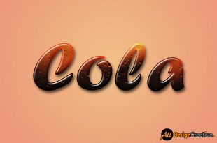 Cola Text Effect Photoshop PSD