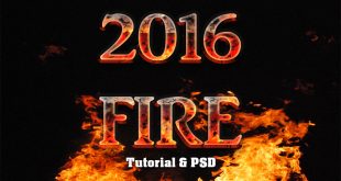 Fire Text Effect Photoshop Tutorial