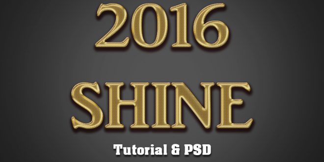 Shiny Gold Text Effect photoshop Tutorial