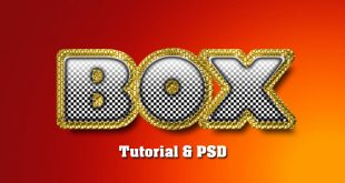 Create an Easy Realistic Box Gold Text Effect Tutorial