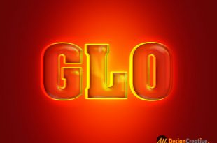 Text Glowing Effect Photoshop PSD Files