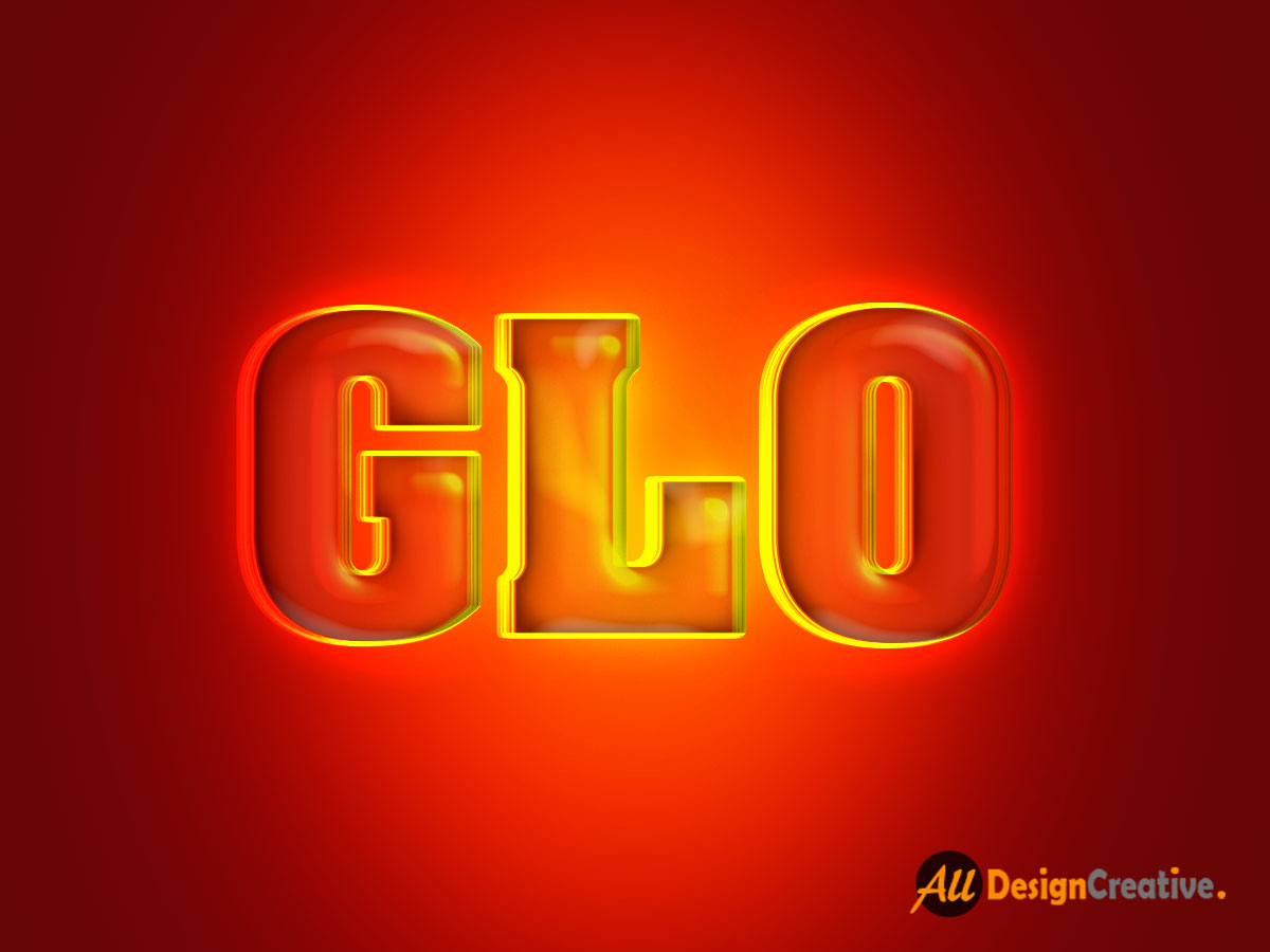 Text Glowing Effect Photoshop PSD Files