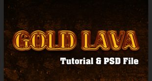 Gold Lava Text Effect Tutorial in Photoshop