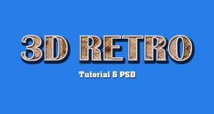 3D Retro Text Effect Photoshop Tutorial