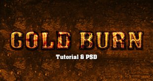 Gold Fire Text Effect Photoshop Tutorial