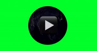 Planet Earth Green Screen-Night Time Lapse 1080p