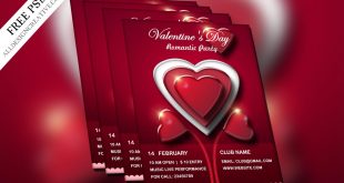 Valentine’s Day Flyer PSD Templates Free Download