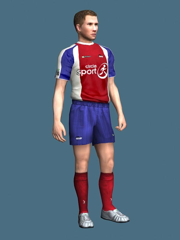 Soccer Player Man Character Rigged 3D Model-Free Download