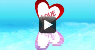 Special Love Effect on Water for Valentine's Day
