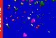 Multi-Color Hearts Falling Video Background in Blue & Green Screen Effects
