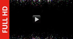 Color Particles Title Frame Animation in Black Background