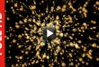 Gold Christmas Balls Moving Background in Black Screen