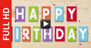 Happy Birthday Text Message Animated Greeting