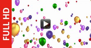 Multicolor / Colorful Balloons Motion Animation Background