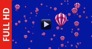 Hot Air Balloons Background Video Blue Screen Effect