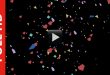 Colorful Paper Pieces Falling Animation Black Screen Background