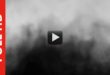 Heavy Fire Black Smoke in White Screen Background