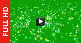 Particles Glitter Stars in the Universe Green Screen Background