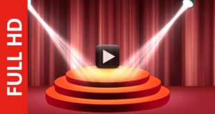 Realistic Round Stage Podium with Elegant Lightning Blinking Animation