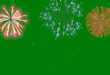 Fireworks Green Background Video Effects HD