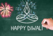 Happy Diwali Status 2020 | Happy Diwali Drawing Green Board Background | Happy Diwali Greeting Card