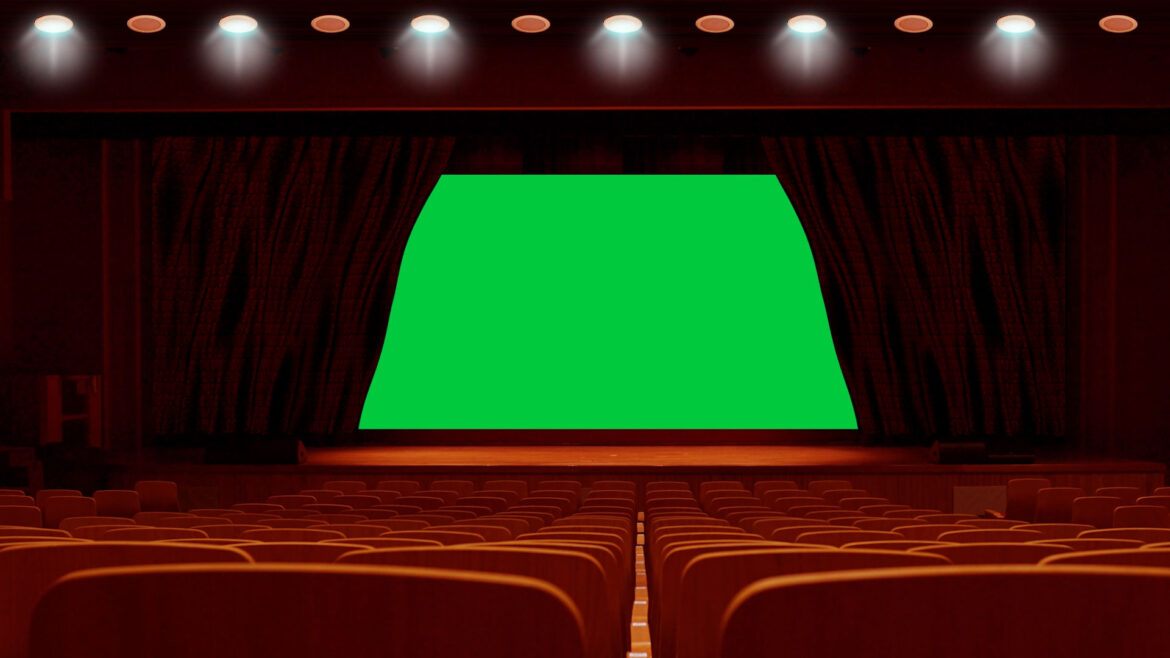 Cinema Hall Screen Curtain Animation Green Screen Video-Free Green Screen Curtain Intro Background