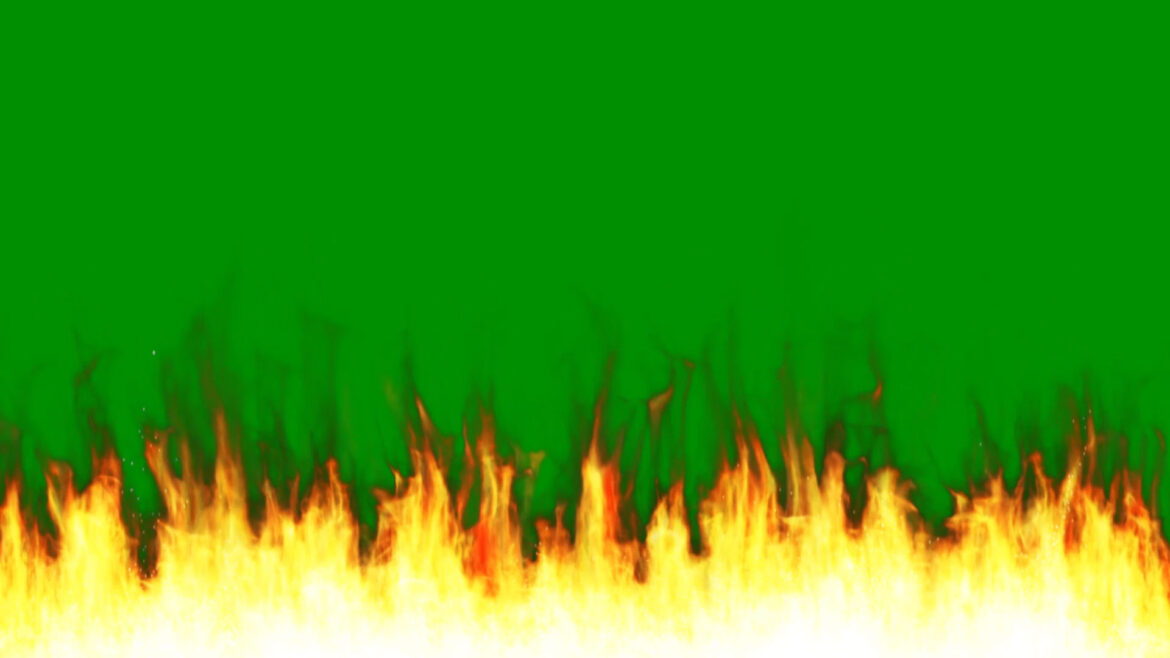 Fire Green Screen Animation Video 1080P