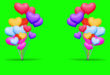 Colorful Love Balloons Happy Birthday Green Screen Video | No Copyright Footage