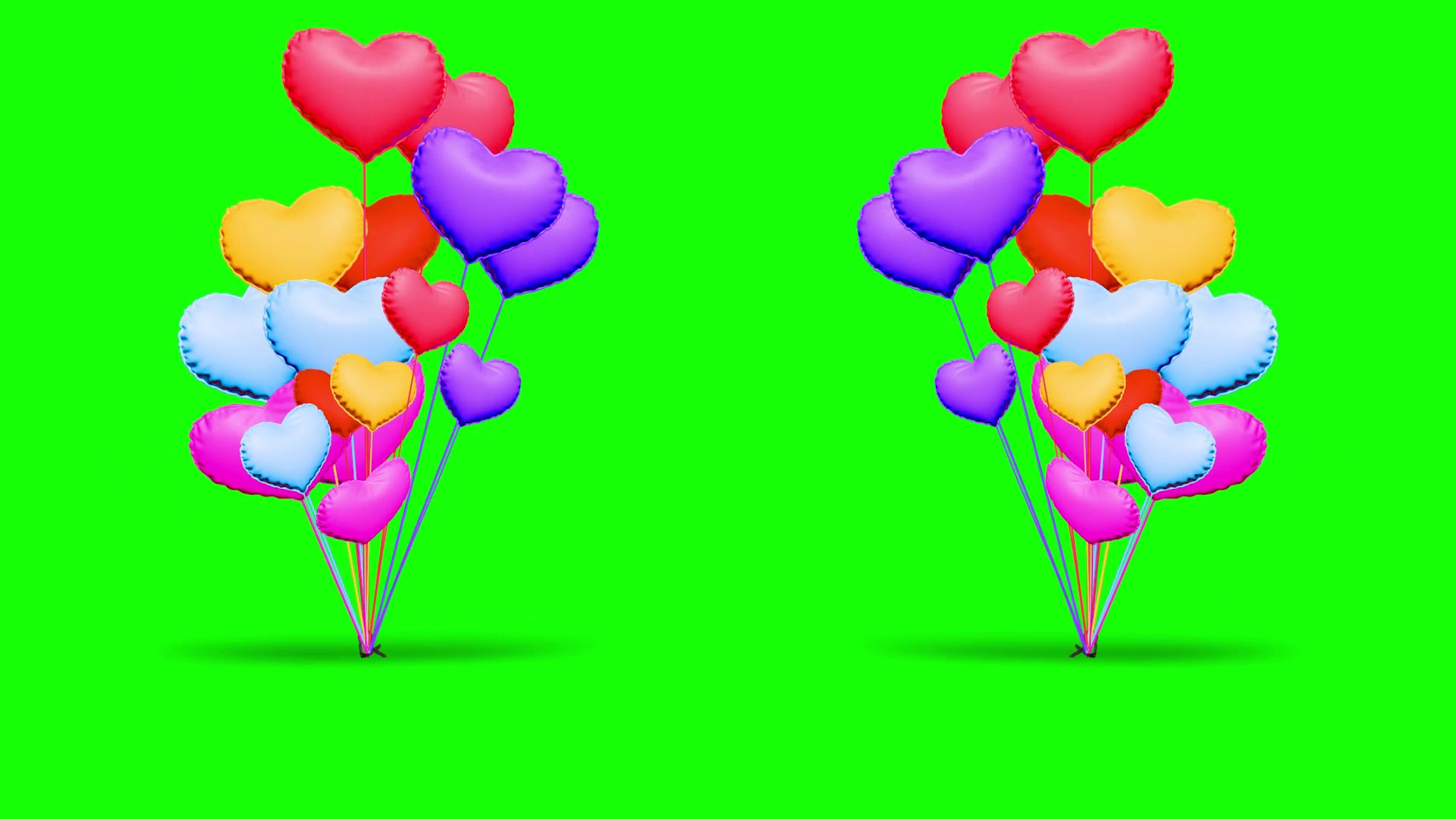 Colorful Love Balloons Happy Birthday Green Screen Video | No Copyright  Footage | All Design Creative
