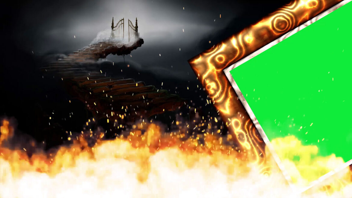 Fire Wedding Green Screen Frame Fire Wedding Green Screen Frame