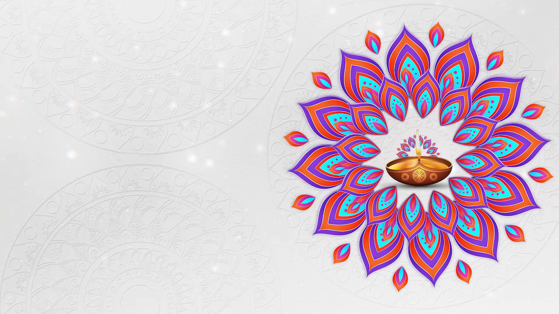Diwali Festival Background- Rotating Rangoli for Diwali Festival of Lights  Effect | All Design Creative