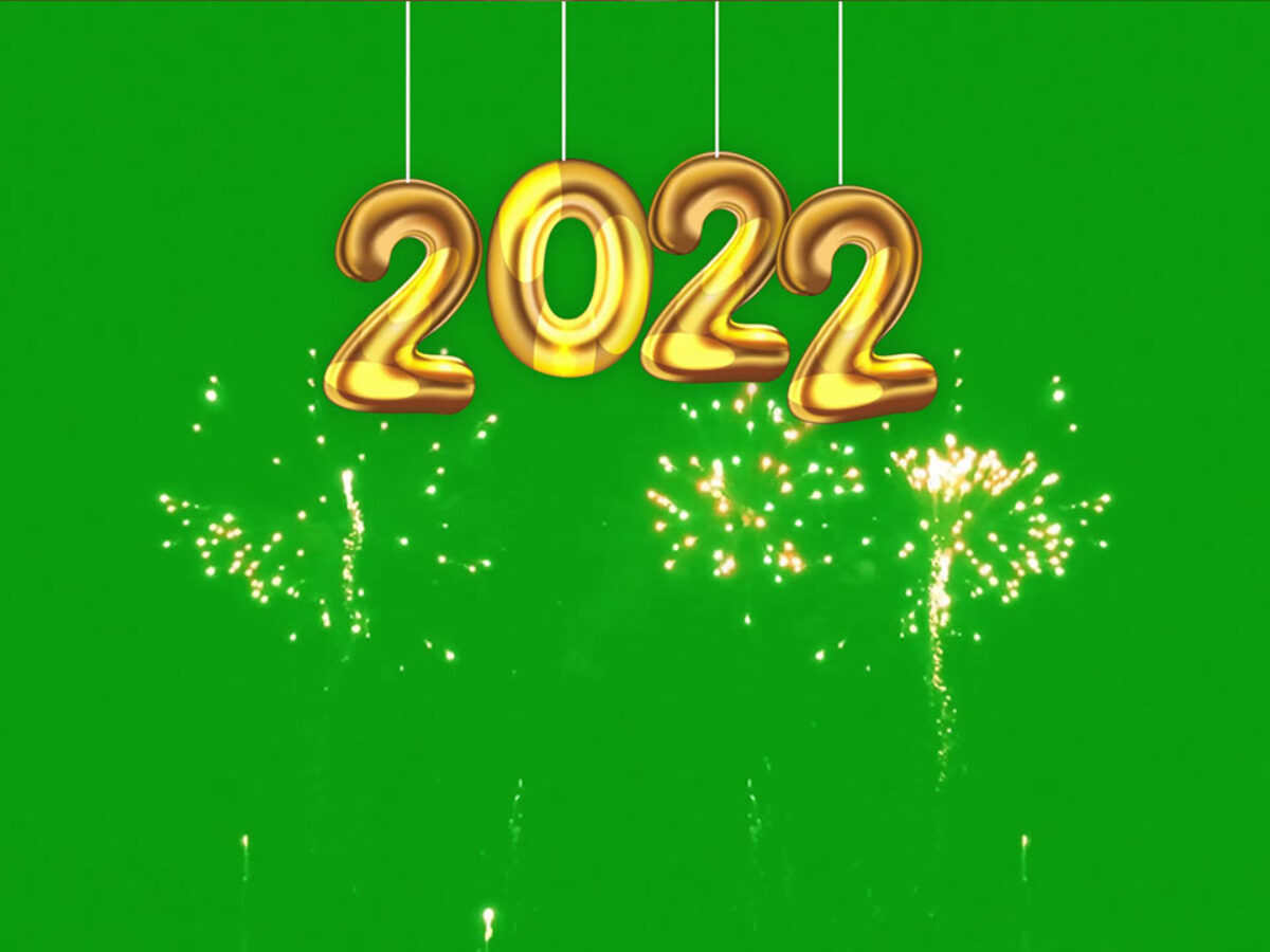 2022 Happy New Year Animation Green Screen All Design Creative