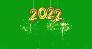 2022 Happy New Year Animation Green Screen