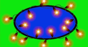 String Lights Frame Animation Green Screen and Blue Screen