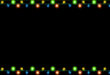Colorful Light Bulb Frame Animation | Christmas Lights Bulb String Frame Black Screen Video Effects